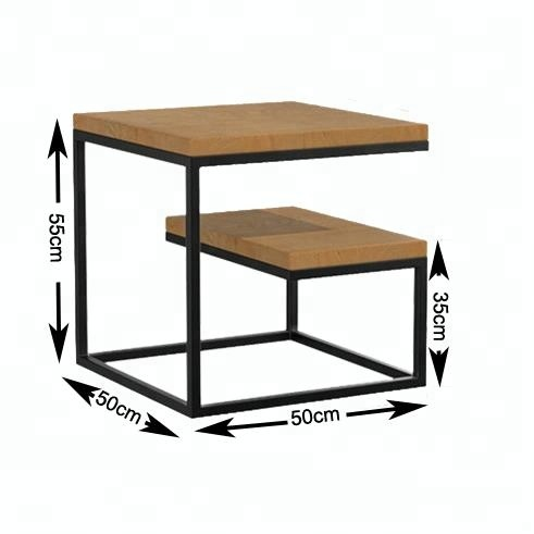 Mesita de noche multifuncional para dormitorio de hogar moderno, mini mesa de centro de hierro forjado para oficina creativa