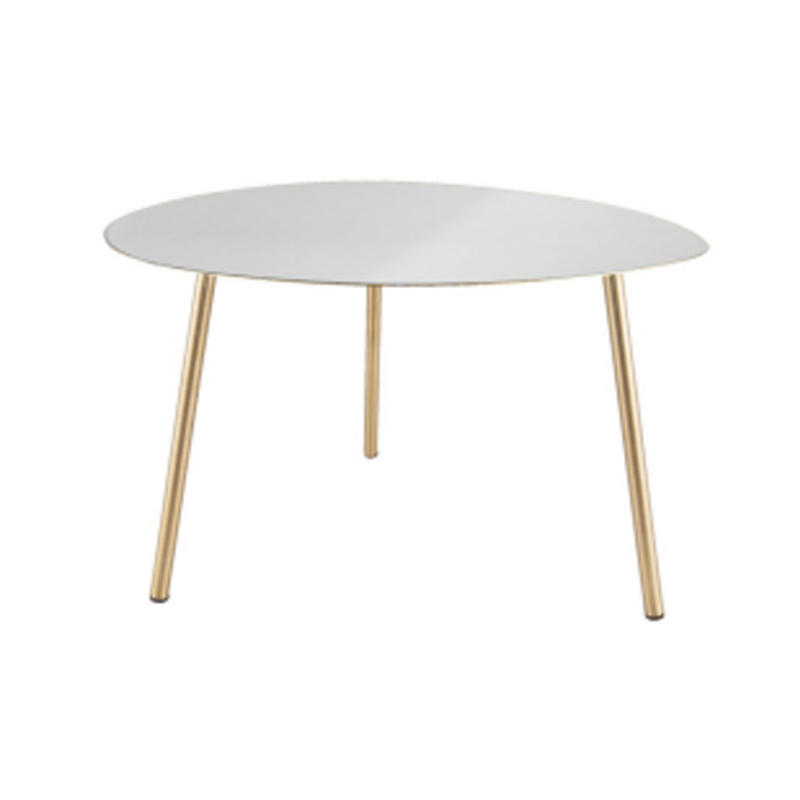Venta de mesa de centro triangular gris de fabricación de estructura exquisita